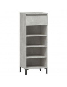 Scarpiera Grigio Cemento 40x36x105 cm in Legno Multistrato 2