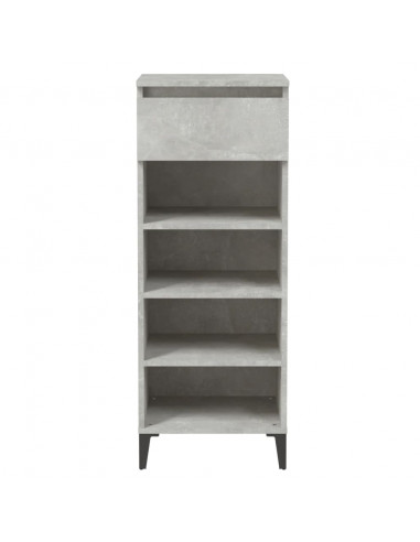 Scarpiera Grigio Cemento 40x36x105 cm in Legno Multistrato