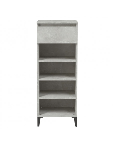 Scarpiera Grigio Cemento 40x36x105 cm in Legno Multistrato