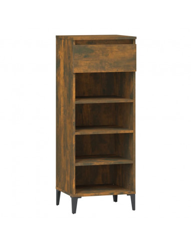 Scarpiera Rovere Fumo 40x36x105 cm in Legno Multistrato