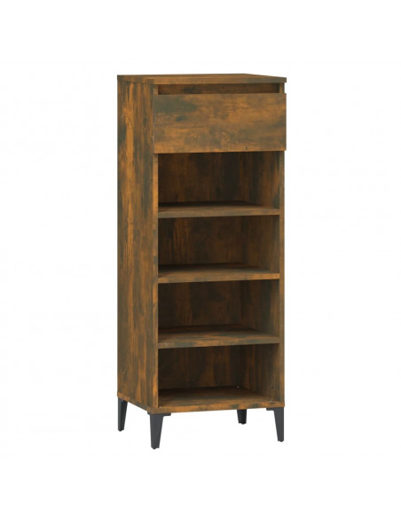 Scarpiera Rovere Fumo 40x36x105 cm in Legno Multistrato