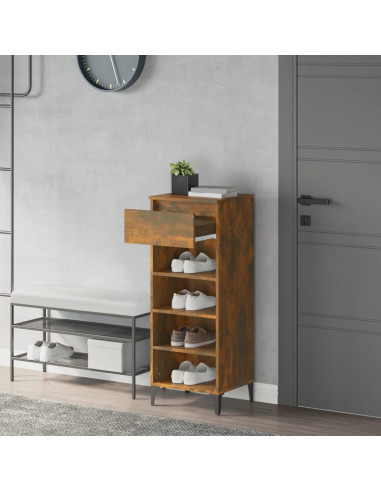 Scarpiera Rovere Fumo 40x36x105 cm in Legno Multistrato