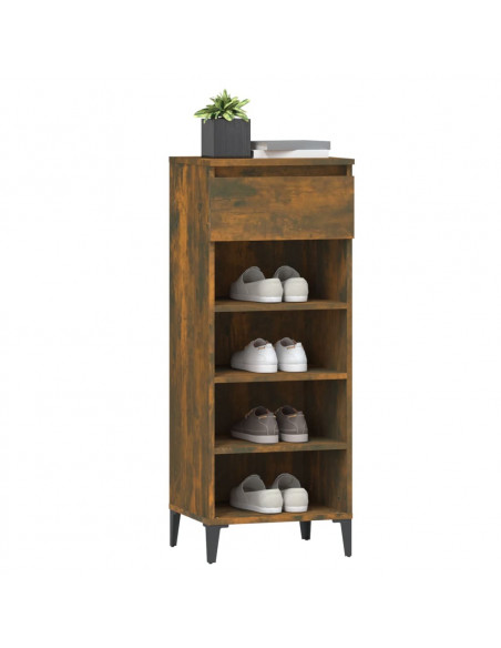 Scarpiera Rovere Fumo 40x36x105 cm in Legno Multistrato