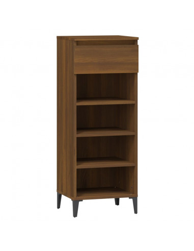 Scarpiera Rovere Marrone 40x36x105 cm in Legno Multistrato