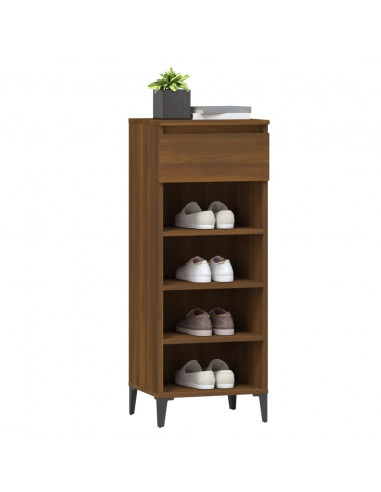 Scarpiera Rovere Marrone 40x36x105 cm in Legno Multistrato