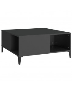 Tavolino da Salotto Nero 80x80x36,5 cm in Legno Multistrato 2