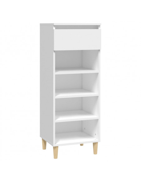 Scarpiera Bianca 40x36x105 cm in Legno Multistrato