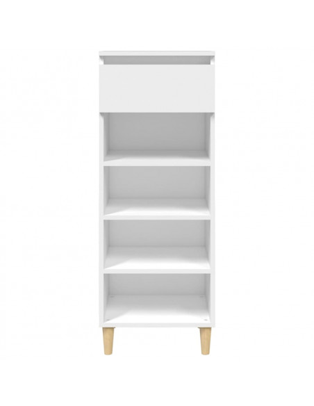 Scarpiera Bianca 40x36x105 cm in Legno Multistrato
