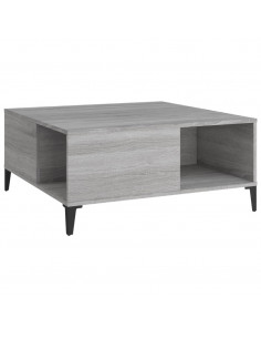 Tavolino Salotto Grigio Sonoma 80x80x36,5 cm Legno Multistrato 2