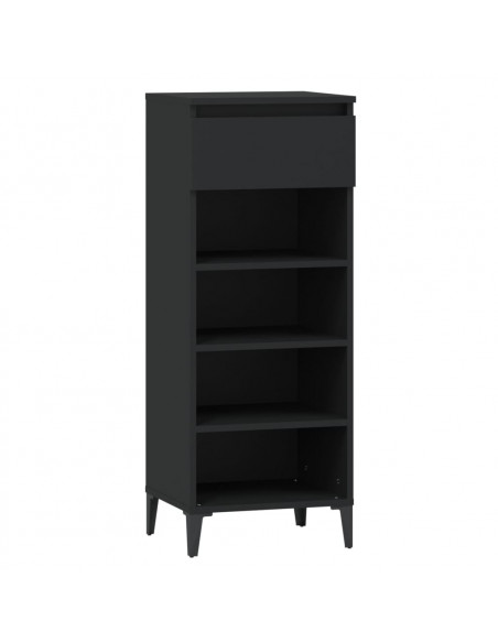 Scarpiera Nera 40x36x105 cm in Legno Multistrato