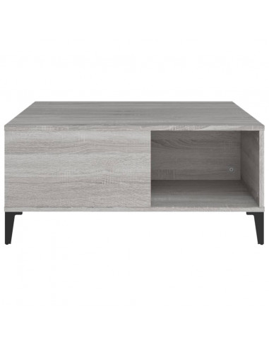 Tavolino Salotto Grigio Sonoma 80x80x36,5 cm Legno Multistrato