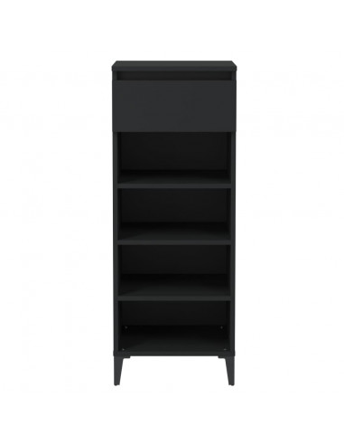 Scarpiera Nera 40x36x105 cm in Legno Multistrato