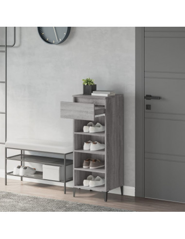 Scarpiera Grigio Sonoma 40x36x105 cm in Legno Multistrato