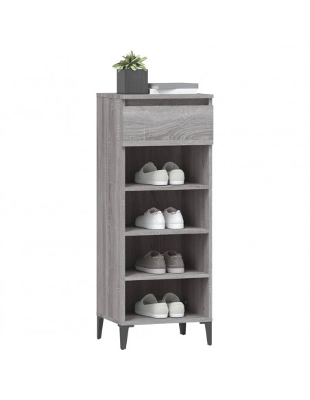 Scarpiera Grigio Sonoma 40x36x105 cm in Legno Multistrato