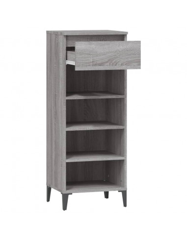 Scarpiera Grigio Sonoma 40x36x105 cm in Legno Multistrato
