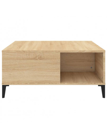 Tavolino Salotto Rovere Sonoma 80x80x36,5 cm Legno Multistrato
