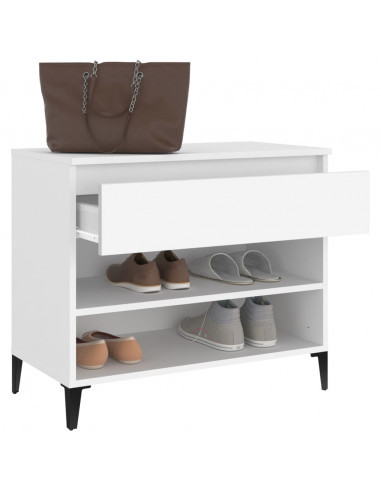 Scarpiera Bianca 70x36x60 cm in Legno Multistrato