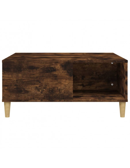 Tavolino da Salotto Rovere Fumo 80x80x36,5 cm Legno Multistrato