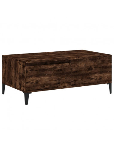 Tavolino da Salotto Rovere Fumo 90x50x36,5 cm Legno Multistrato