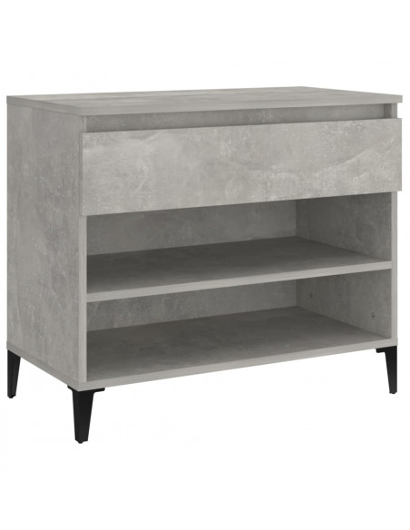 Scarpiera Grigio Cemento 70x36x60 cm in Legno Multistrato