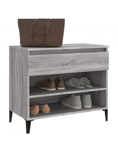 Scarpiera Grigio Sonoma 70x36x60 cm in Legno Multistrato