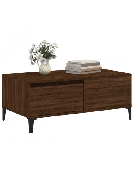 Tavolino da Salotto Rovere Marrone 90x50x36,5 cm in Multistrato