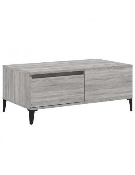 Tavolino Salotto Grigio Sonoma 90x50x36,5 cm Legno Multistrato