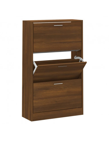 Scarpiera Rovere Marrone 63x24x103 cm in Legno Multistrato