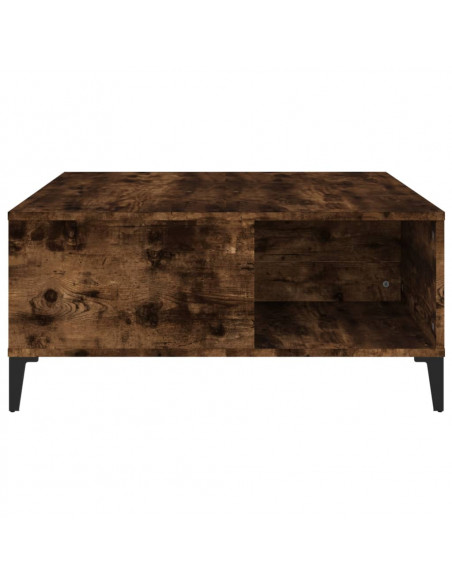 Tavolino da Salotto Rovere Fumo 80x80x36,5 cm Legno Multistrato