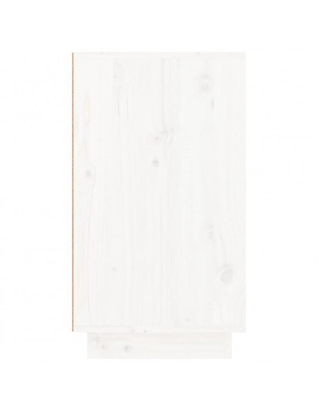Scarpiera Bianca 110x34x61 cm in Legno Massello di Pino