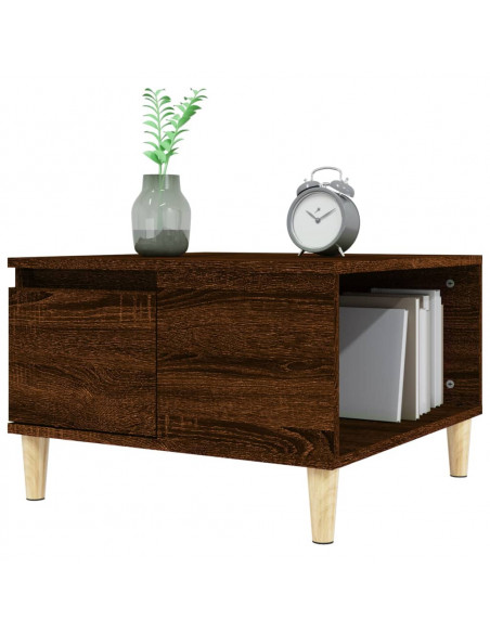 Tavolino da Salotto Rovere Marrone 55x55x36,5 cm in Multistrato