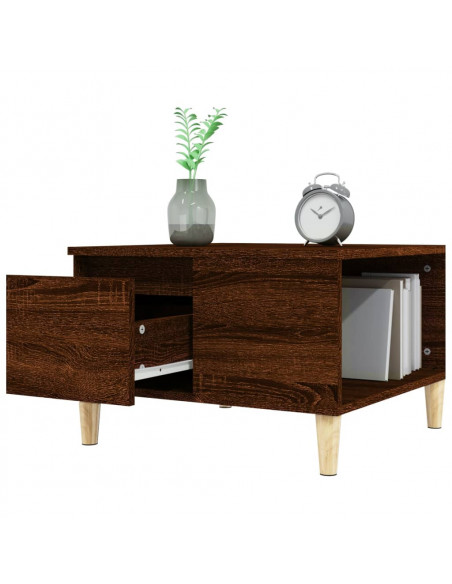 Tavolino da Salotto Rovere Marrone 55x55x36,5 cm in Multistrato