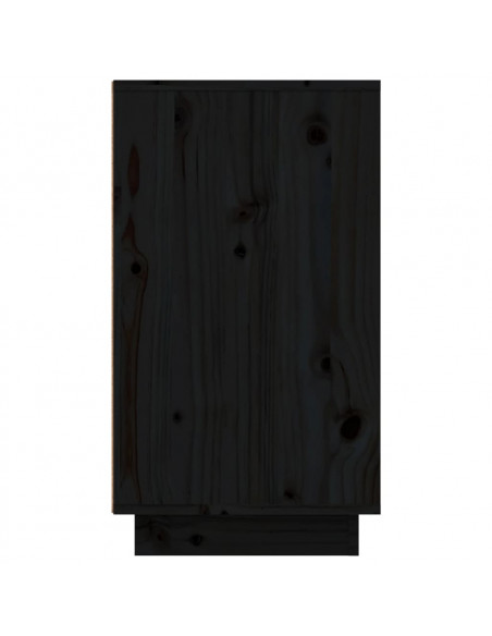 Scarpiera Nera 110x34x61 cm in Legno Massello di Pino