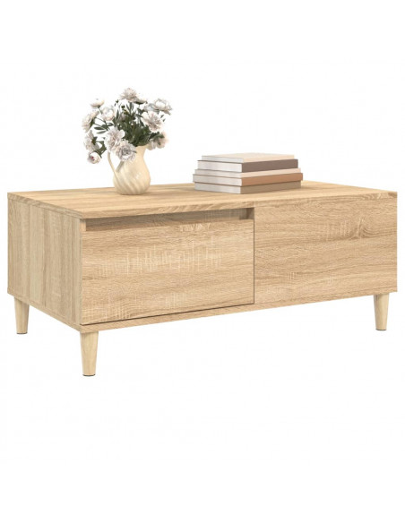 Tavolino Salotto Rovere Sonoma 90x50x36,5 cm Legno Multistrato