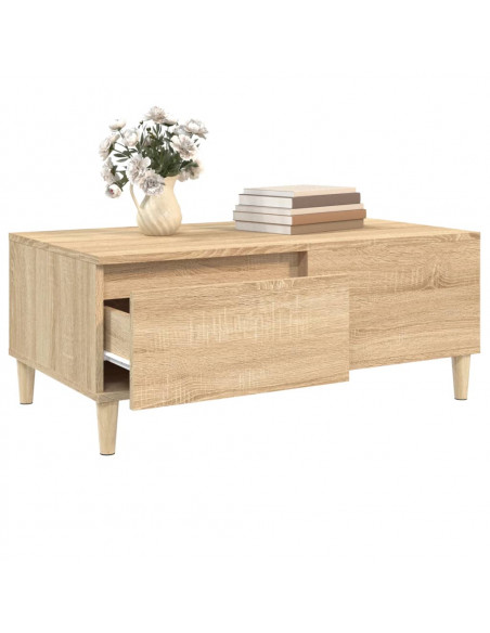 Tavolino Salotto Rovere Sonoma 90x50x36,5 cm Legno Multistrato