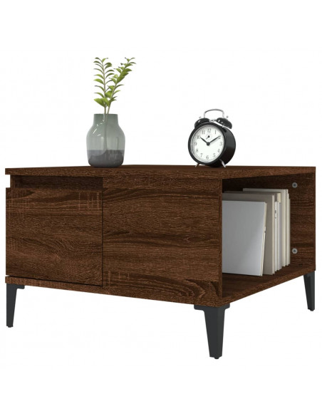Tavolino da Salotto Rovere Marrone 55x55x36,5 cm in Multistrato