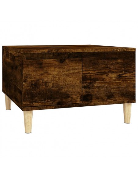 Tavolino da Salotto Rovere Fumo 55x55x36,5 cm Legno Multistrato