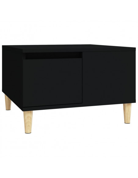 Tavolino da Salotto Nero 55x55x36,5 cm in Legno Multistrato