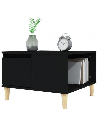 Tavolino da Salotto Nero 55x55x36,5 cm in Legno Multistrato