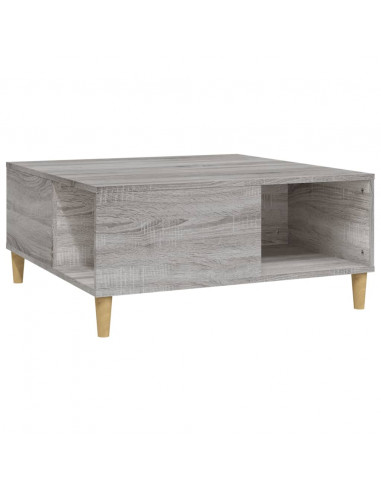 Tavolino Salotto Grigio Sonoma 80x80x36,5 cm Legno Multistrato