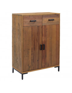 Scarpiera 75x40x110 cm in Legno Massello di Pino 2