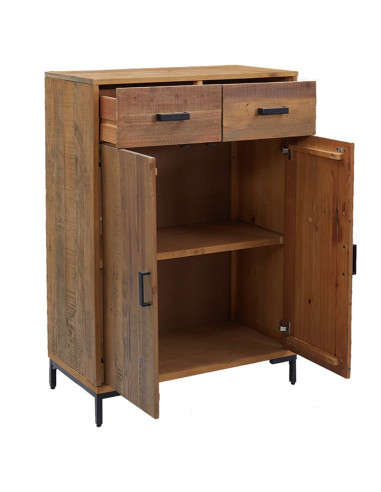 Scarpiera 75x40x110 cm in Legno Massello di Pino