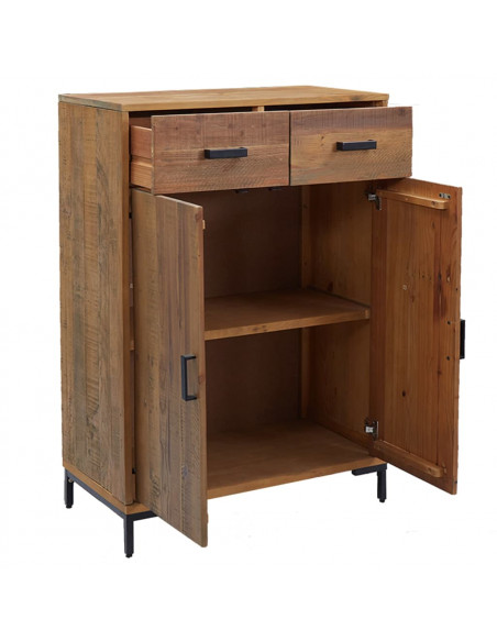 Scarpiera 75x40x110 cm in Legno Massello di Pino