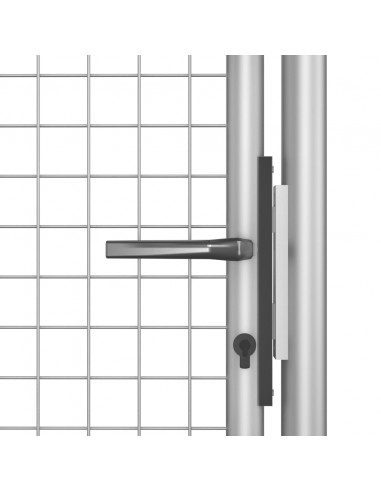 Cancello per Giardino in Acciaio Zincato 105x175cm Argento