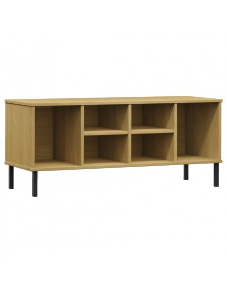 Scarpiera Gambe Metallo Marrone 106x35x45cm Legno Massello OSLO