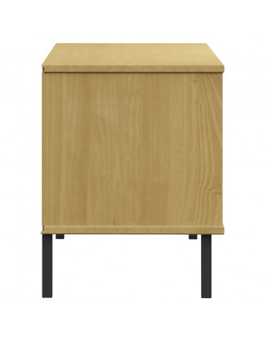 Scarpiera Gambe Metallo Marrone 106x35x45cm Legno Massello OSLO