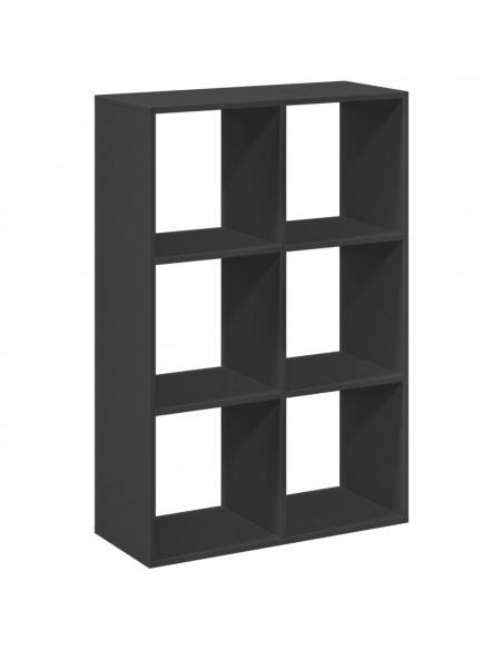 Libreria Divisorio Nera 69,5x29x103,5 cm in Truciolato