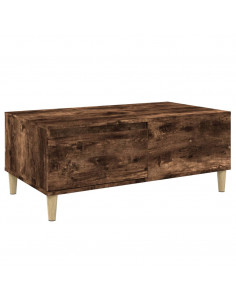 Tavolino da Salotto Rovere Fumo 90x50x36,5 cm Legno Multistrato 2