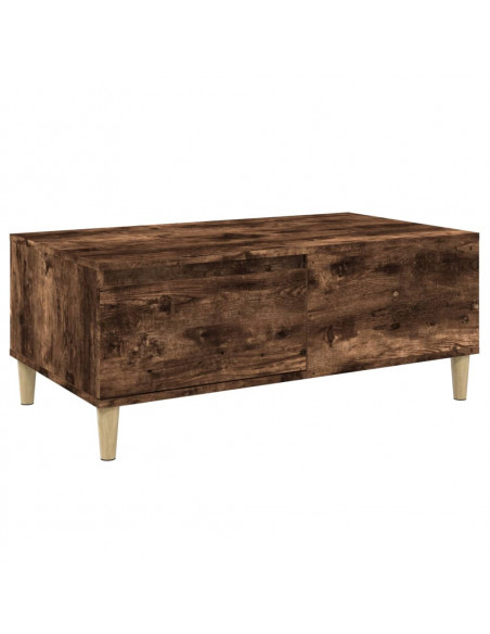 Tavolino da Salotto Rovere Fumo 90x50x36,5 cm Legno Multistrato