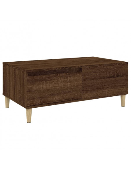 Tavolino da Salotto Rovere Marrone 90x50x36,5 cm in Multistrato